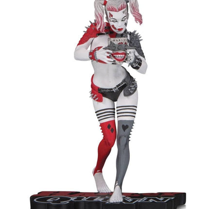DC Comics Czerwona, biała Czarna statua Harley Quinn 16 cm autorstwa Grega Horna