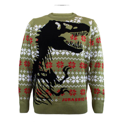 Jurassic Park Sweatshirt Christmas Jumper Dino Skeleton - ADULTS SIZE